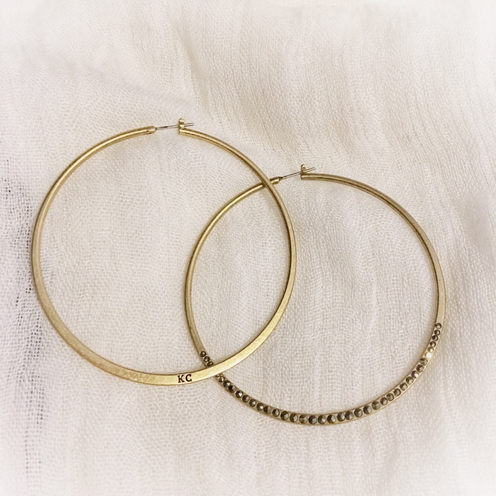 KC large hoop earrings